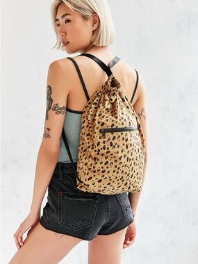 BAGGU 2015 Release Tote Pack Leopard Print Nylon packable backpack
